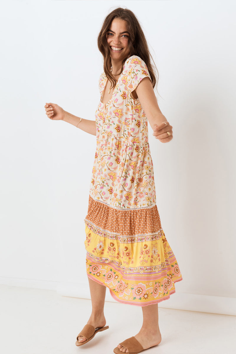 Spell Portobello Road Babydoll Midi Dress Island Boutique
