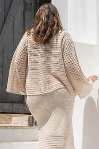 Salina Crochet Cardigan in Natural