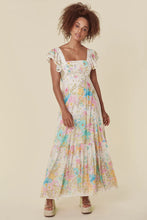 Lei Lei Frill Gown in Cream Floral