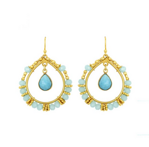 Coralie Earrings in Turquoise