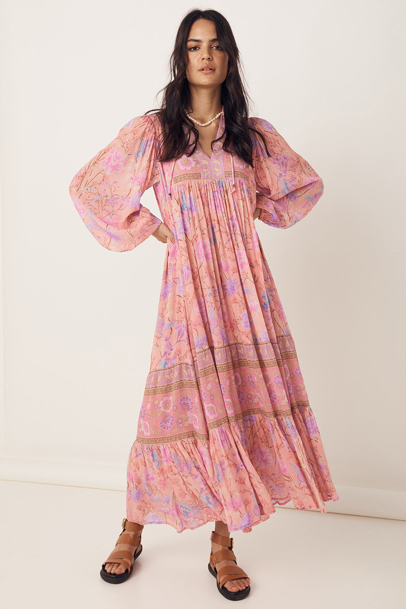 Butterfly Boho Maxi Dress in Musk – Island Boutique
