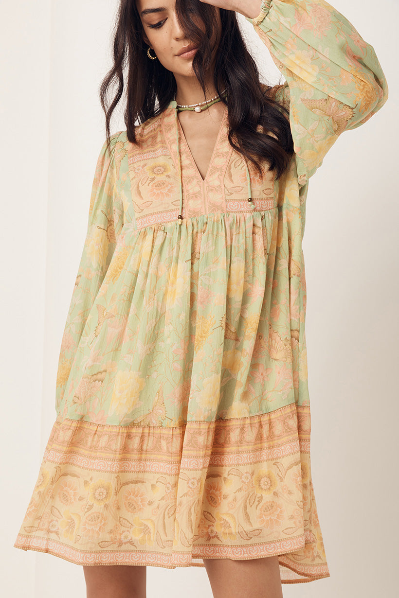 Butterfly Boho Tunic Dress in Botanical Island Boutique Butterfly Boho Tunic Dress in Botanical Island Boutique