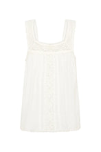 Cassie Lace Sleeveless Blouse in White
