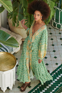 Madame Peacock Gown in Emerald