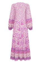 Mossy Button Through Gown in Lilac