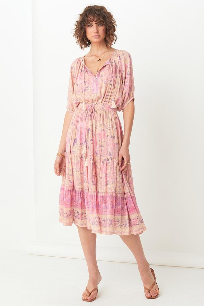 spell babushka midi dress Spell Babushka Strappy Midi dress
