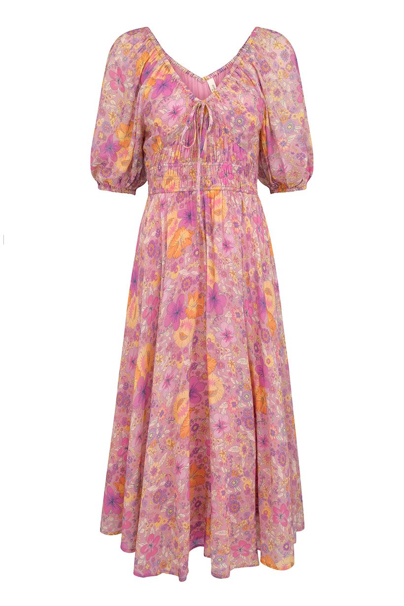 Hibiscus Lane Midi Dress in Musk